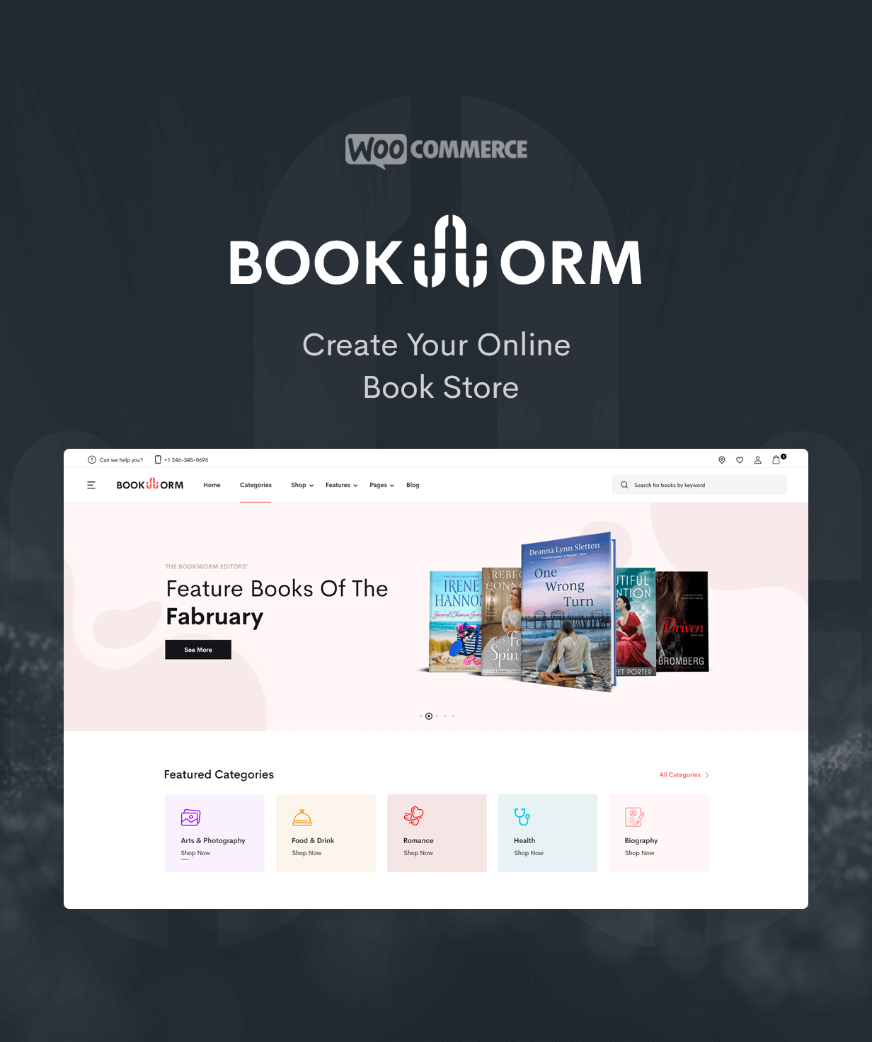 Bookworm – Bookstore & Bookshop WooCommerce Theme