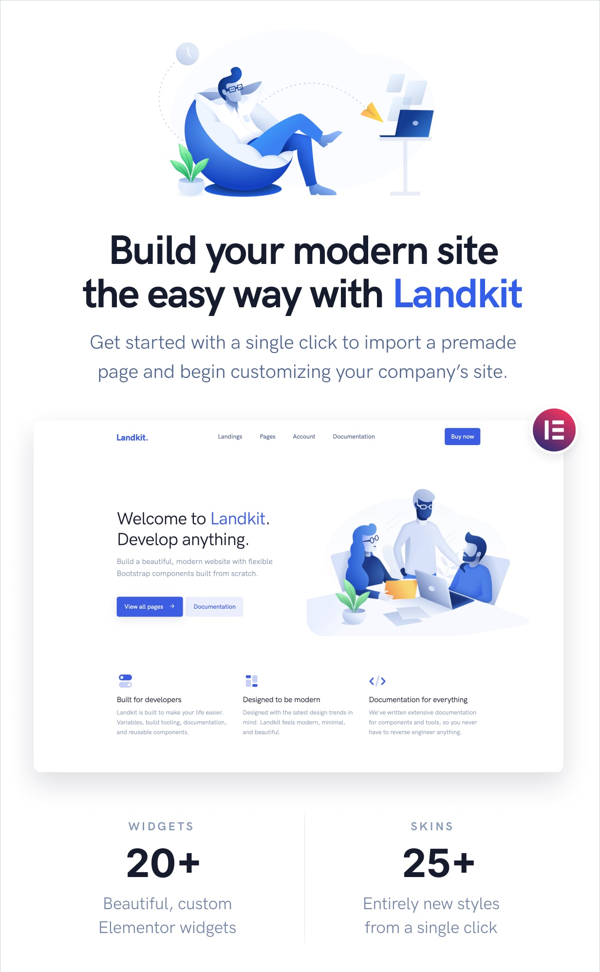 Landkit - Tema WordPress Bisnis Serbaguna - 3